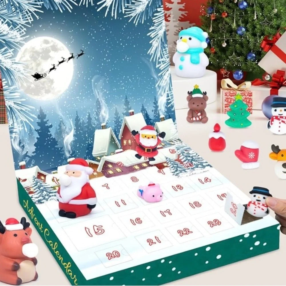 NEW - Advent Calendar 2025 Mochi Squishy - 24 Days of Christmas Countdown Calend